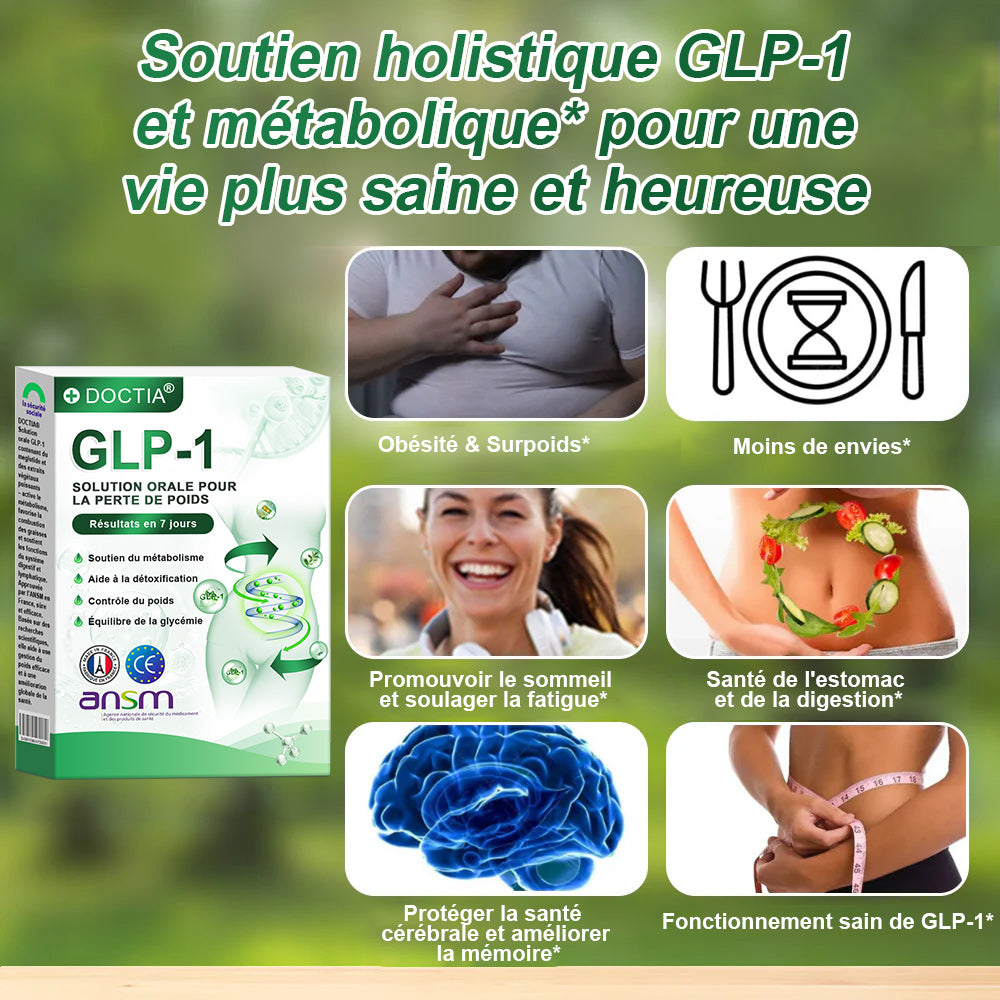 DOCTɪA®🎁G 𝐿 P-1 𝑺𝒐𝒍𝒖𝒕𝒊𝒐𝒏 Orale🎁Premiers résultats visibles en 7 jours ✅Pour l'obésité, le cœur et la circulation, le diabète, l'apnée du sommeil, les articulations et plus encore