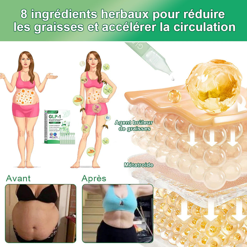 DOCTɪA®🎁G 𝐿 P-1 𝑺𝒐𝒍𝒖𝒕𝒊𝒐𝒏 Orale🎁Premiers résultats visibles en 7 jours ✅Pour l'obésité, le cœur et la circulation, le diabète, l'apnée du sommeil, les articulations et plus encore